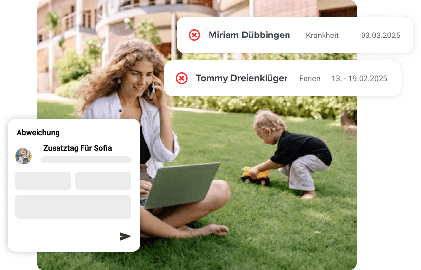 Mitarbeitende können über groupAdmin Anfragen der Eltern digital eingeben