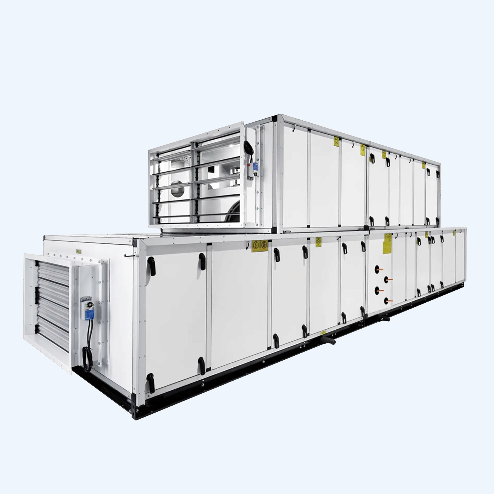 AHU 空氣處理機組（Air Handling Unit）實景圖｜潔淨室 HVAC 系統、GMP 藥廠無塵車間空調系統、ISO Cleanroom Air Handling Unit、溫濕度控制與高效過濾設備