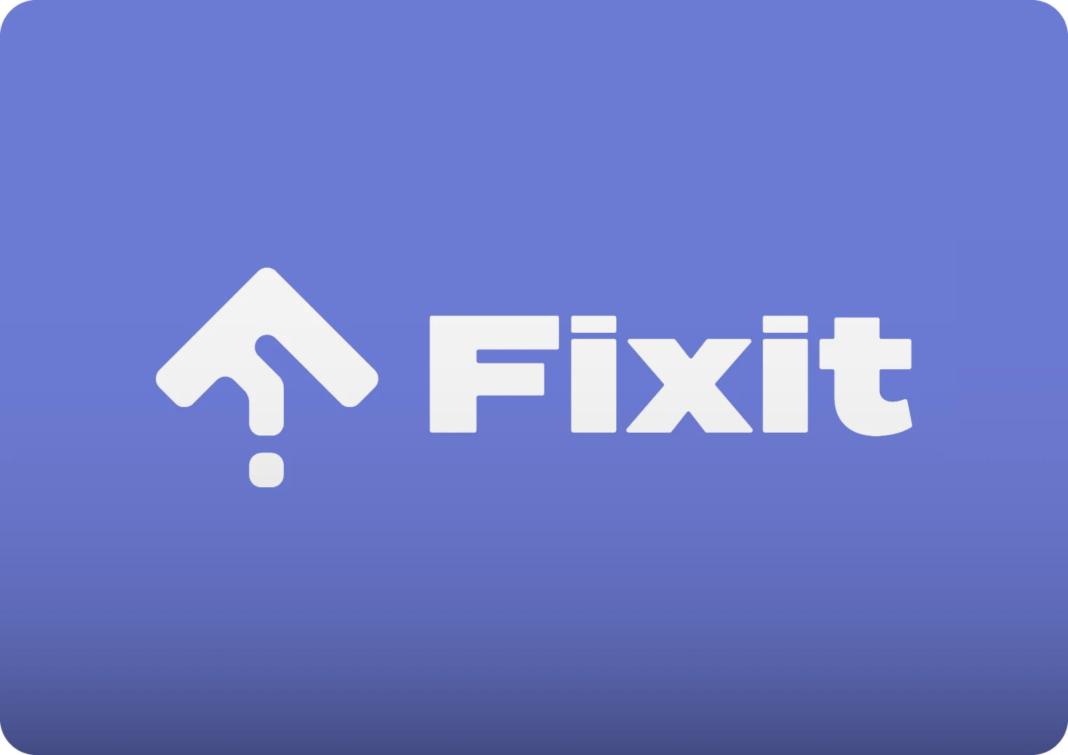 FIXIT brand identity cover on purple background