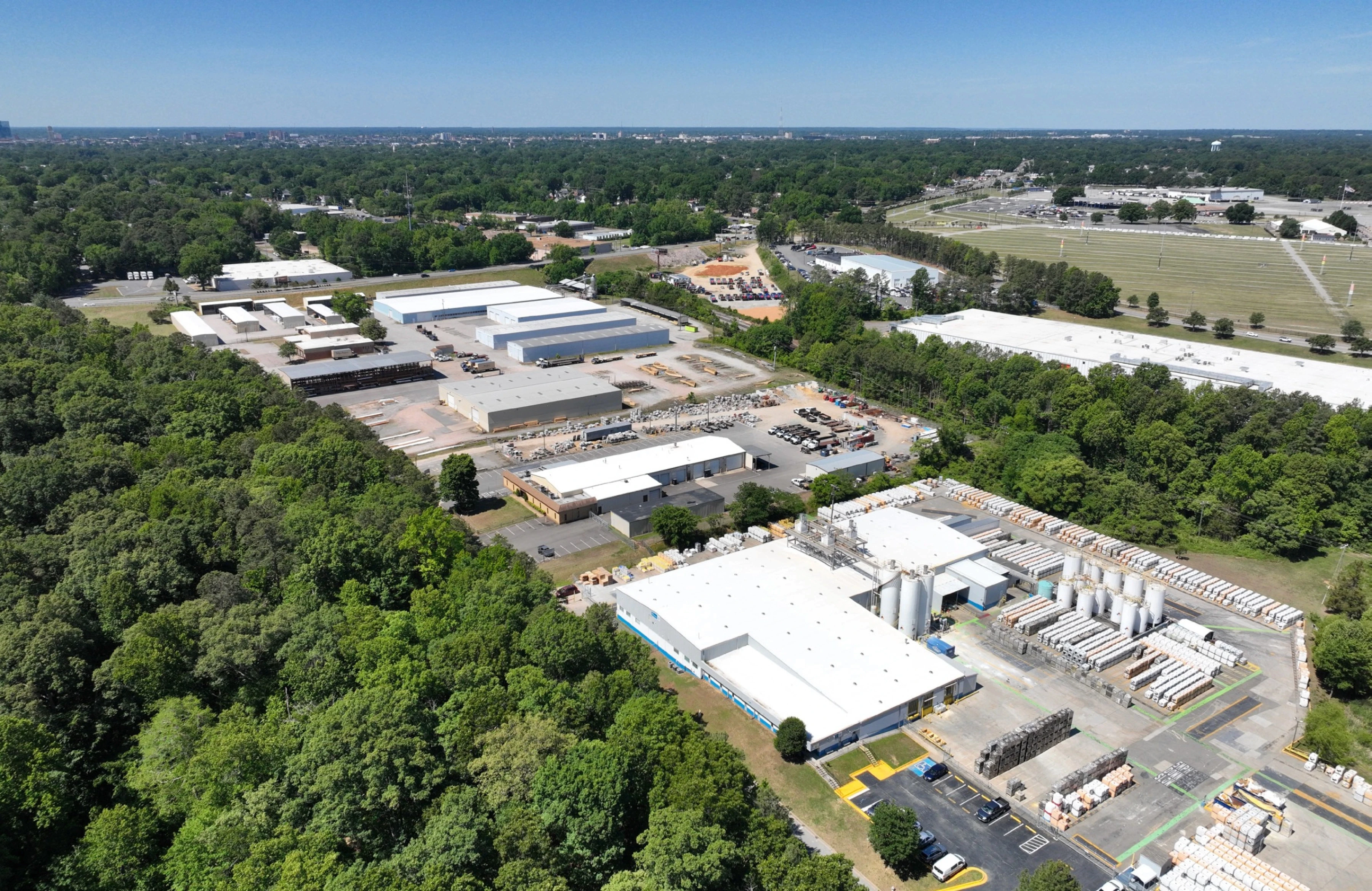 Aerial view of the industrial outdoor storage site at 4300 Vawter Avenue, Richmond, VA