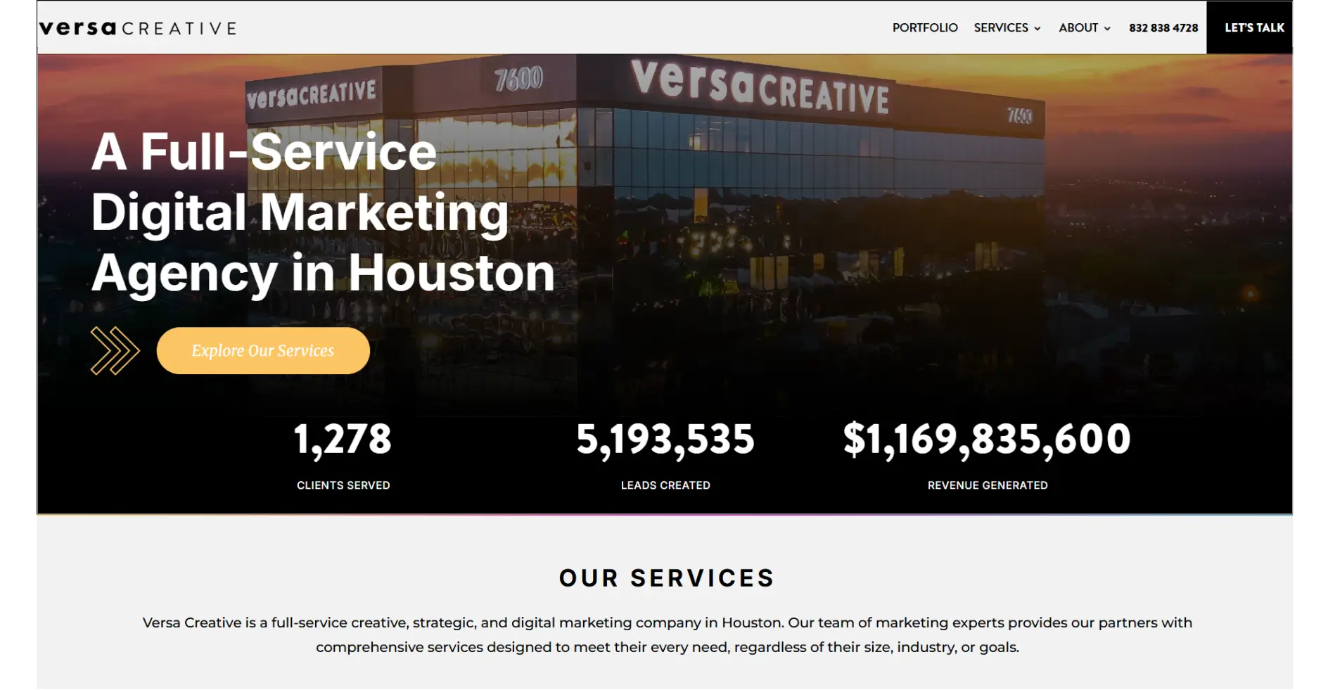 Digital marketing agency offering branding services.