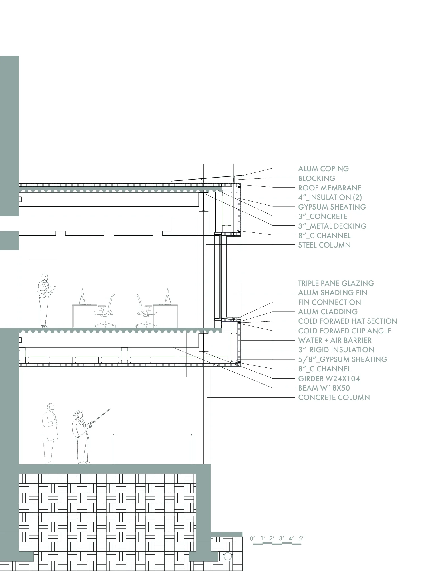 Wall detail section drawing