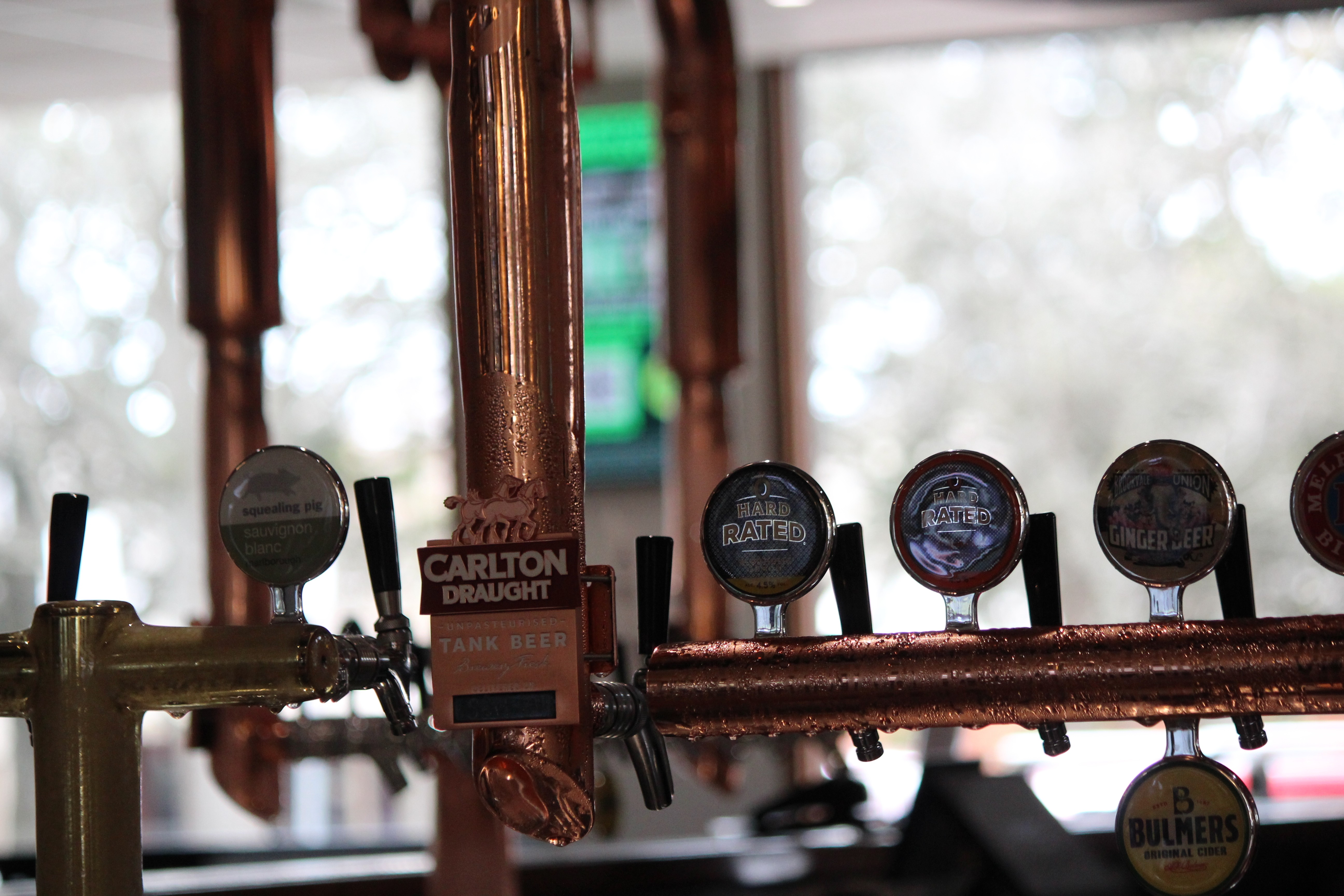 Photo of The Park Hotel Ballarat beer taps shot by RHMedia