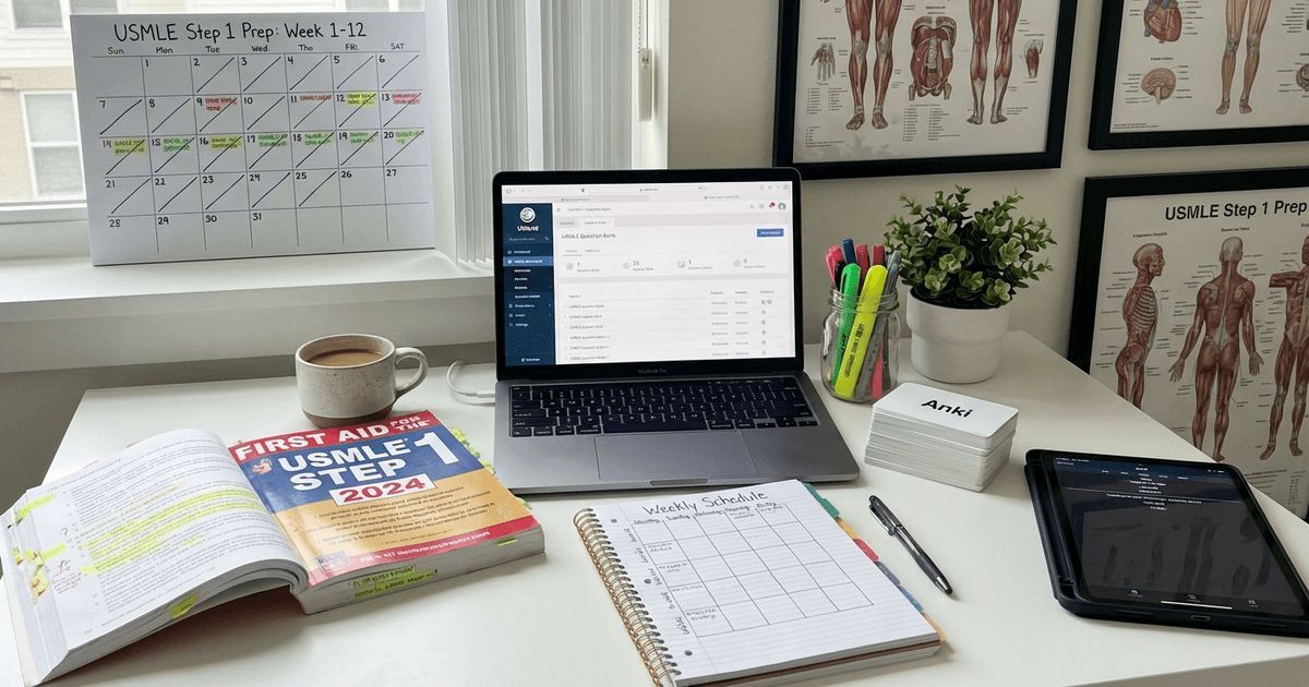 Cover: USMLE Step 1 Study Schedule 2026: Week-by-Week Plan, Resource Stack, and Score-Maximizing Strategy