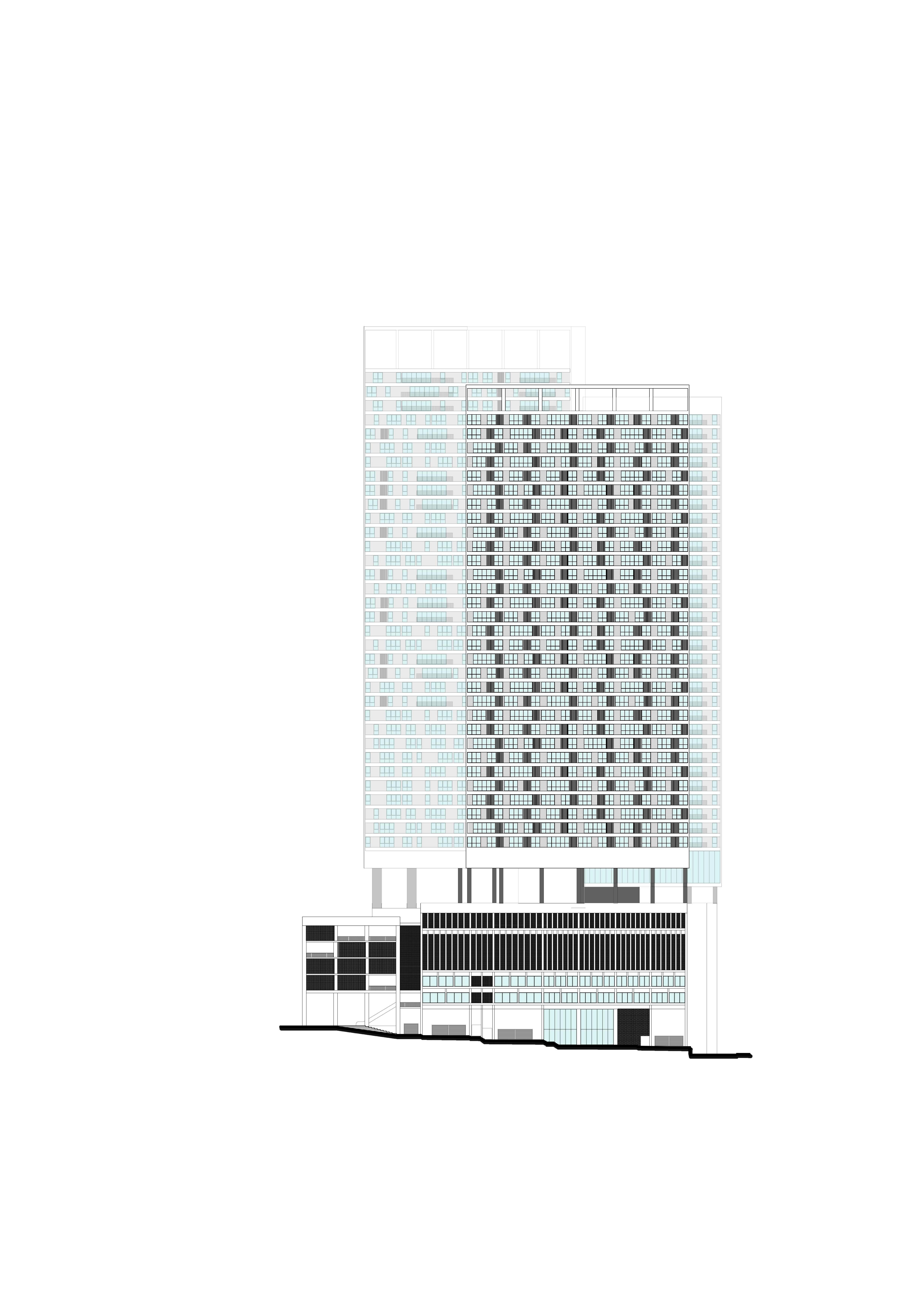 Architectural drawing of The Sqwhere project by Asima Architects