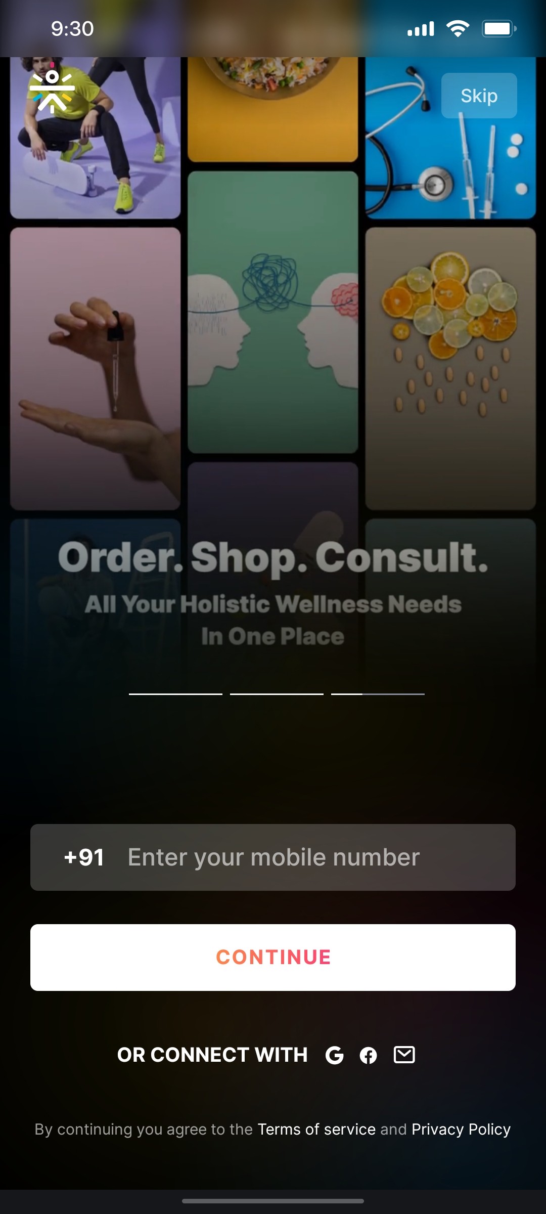 Cult.fit App Shop Consult Screen