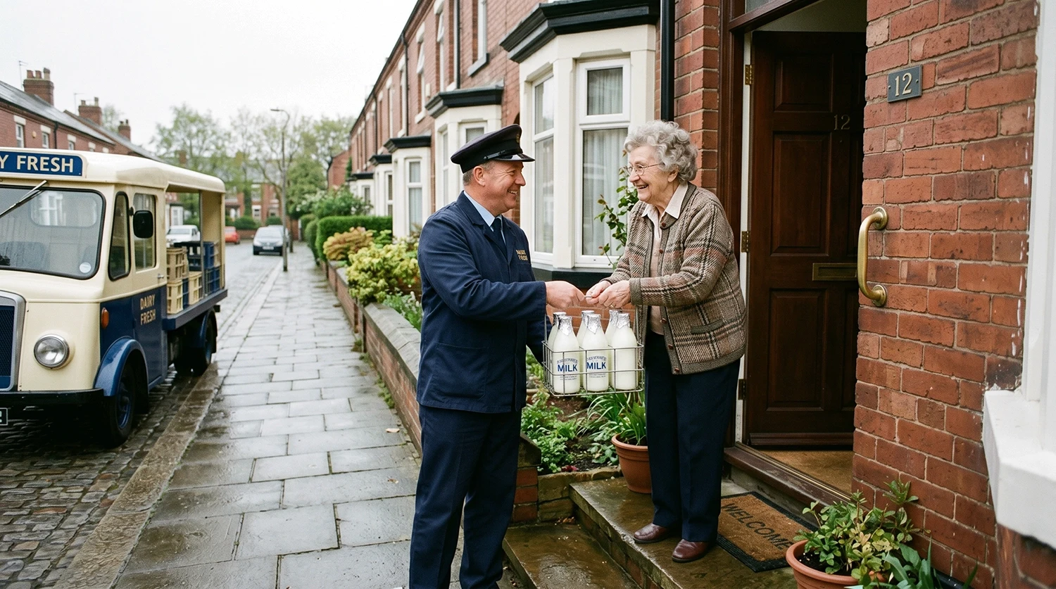 Traditional milk deliveries represent the pre-digital origins of the subscription model