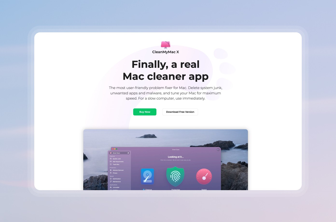 CleanMyMac product & Content Website