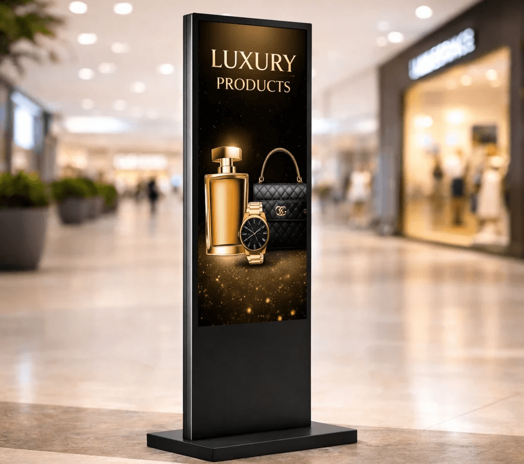 Giant tablet styling
with tempered glass.