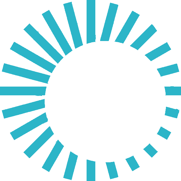 Ein blauer runder Kreis mit Lamellen dient als Favicon von regional Wärmepumpe.
