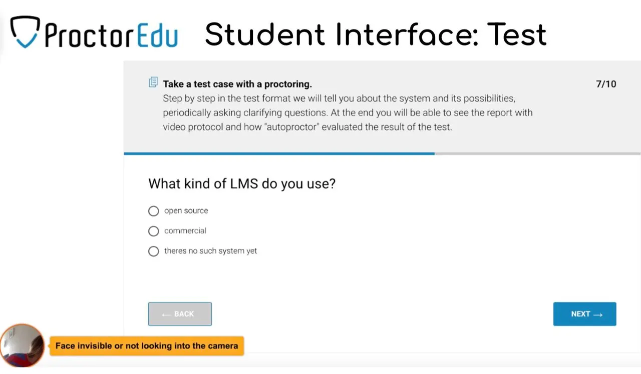 ProctorEdu website homepage