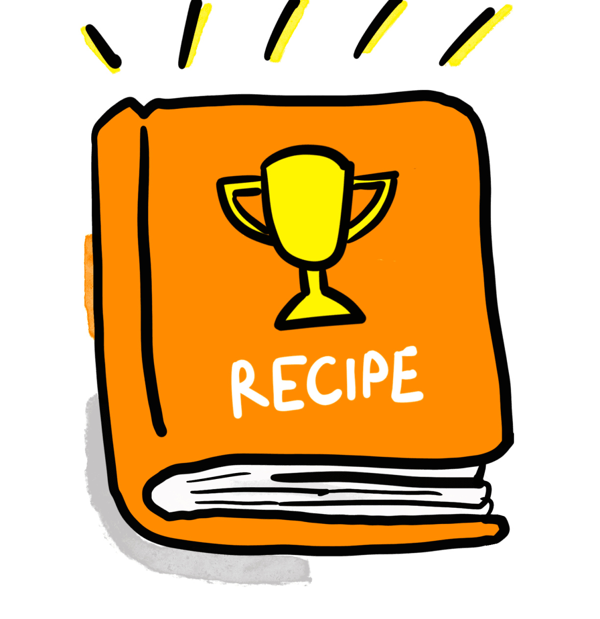 Hand drawing icon of recipe book