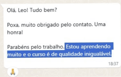 Depoimento de aluno 8