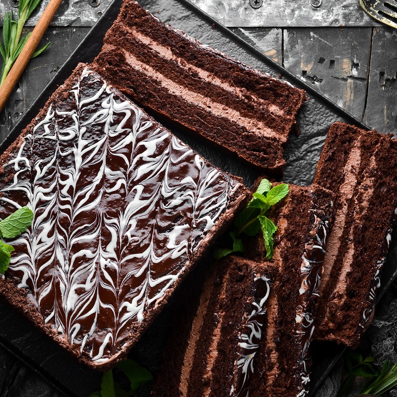 Ciasto w ksztalcie prostokąta