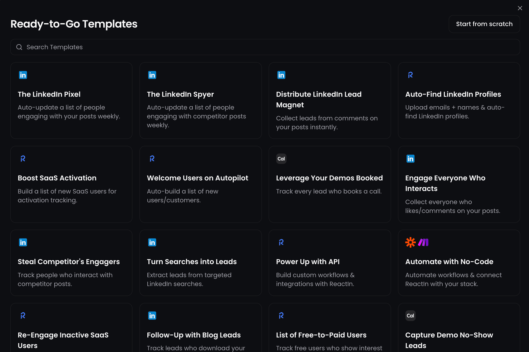 Some of the SmartLIst templates by reactin