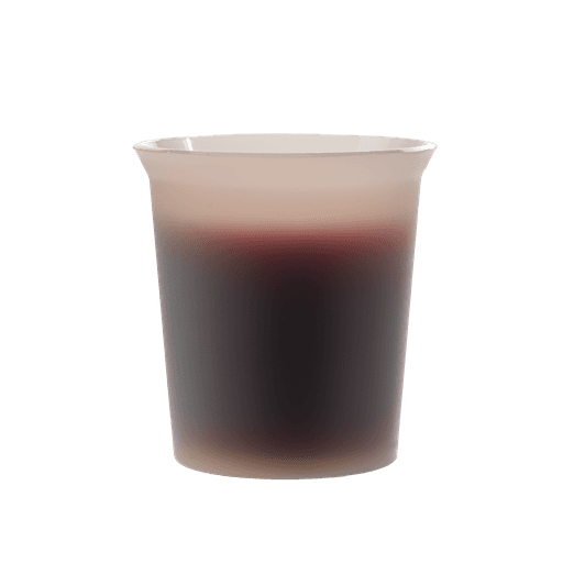 A translucent VIVOMER sippy cup for hot beverages, supplied to Square Mile Coffee Roasters for the London Coffee Festival. It demonstrates VIVOMER's thermal stability and suitability as a plastic-free alternative to single-use takeaway cups.