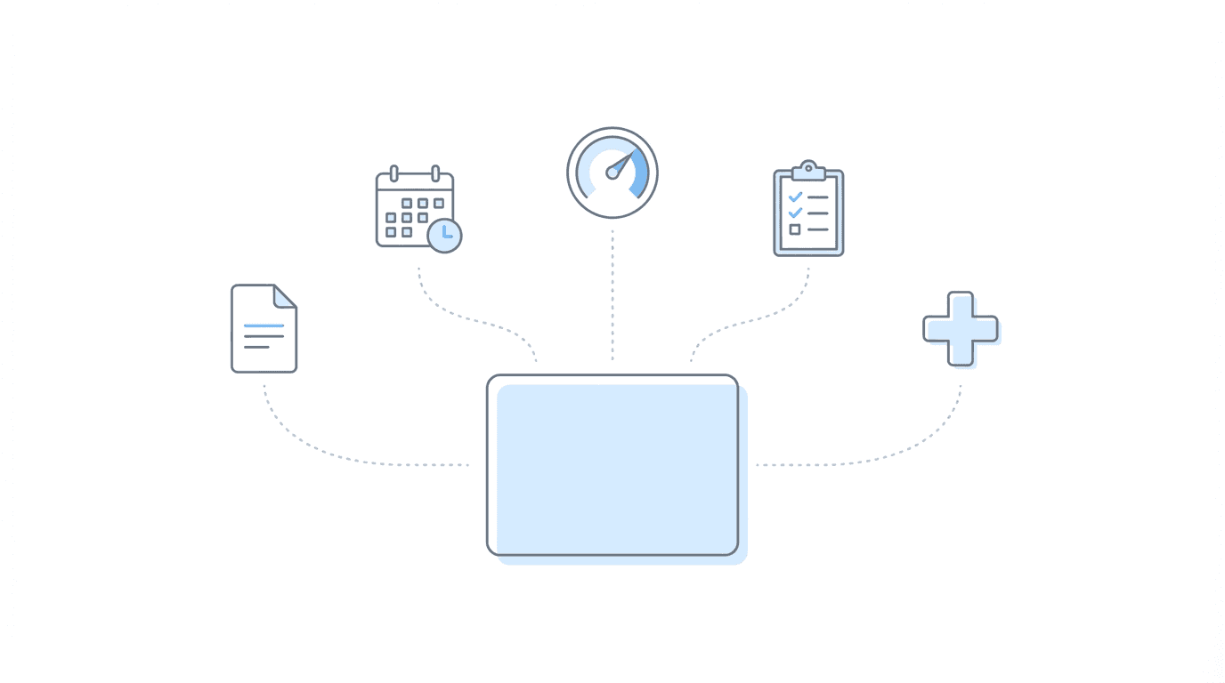 Five data types auto-sync from Chronicle into Salesforce: case status, documents, events, info requests, and medical providers
