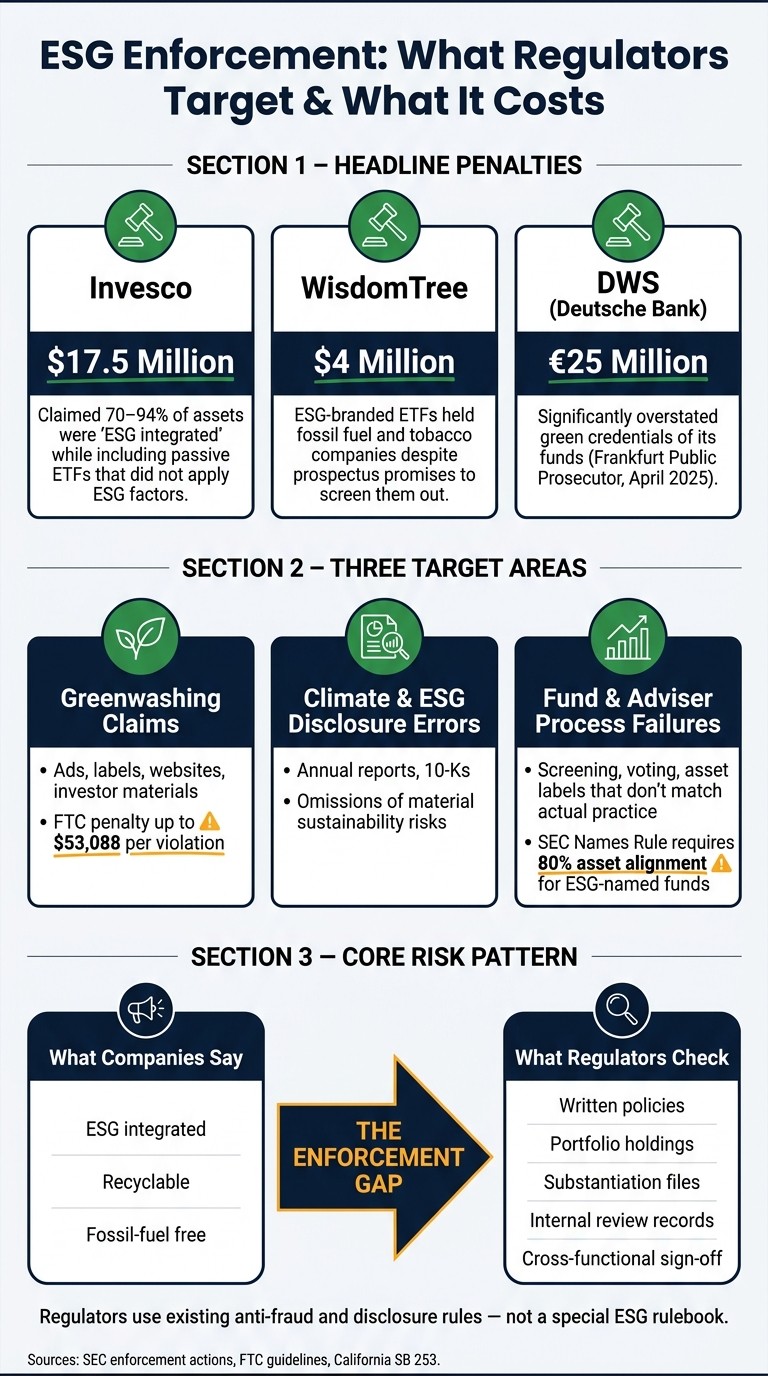 ESG Enforcement Actions: Key Penalties & Regulatory Triggers