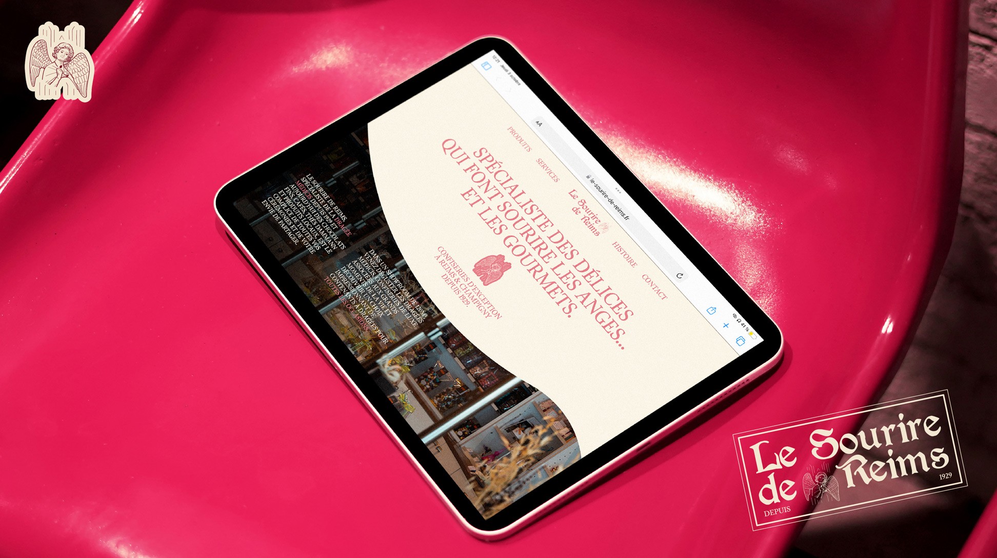 Maquette du site internet du Sourire de Reims