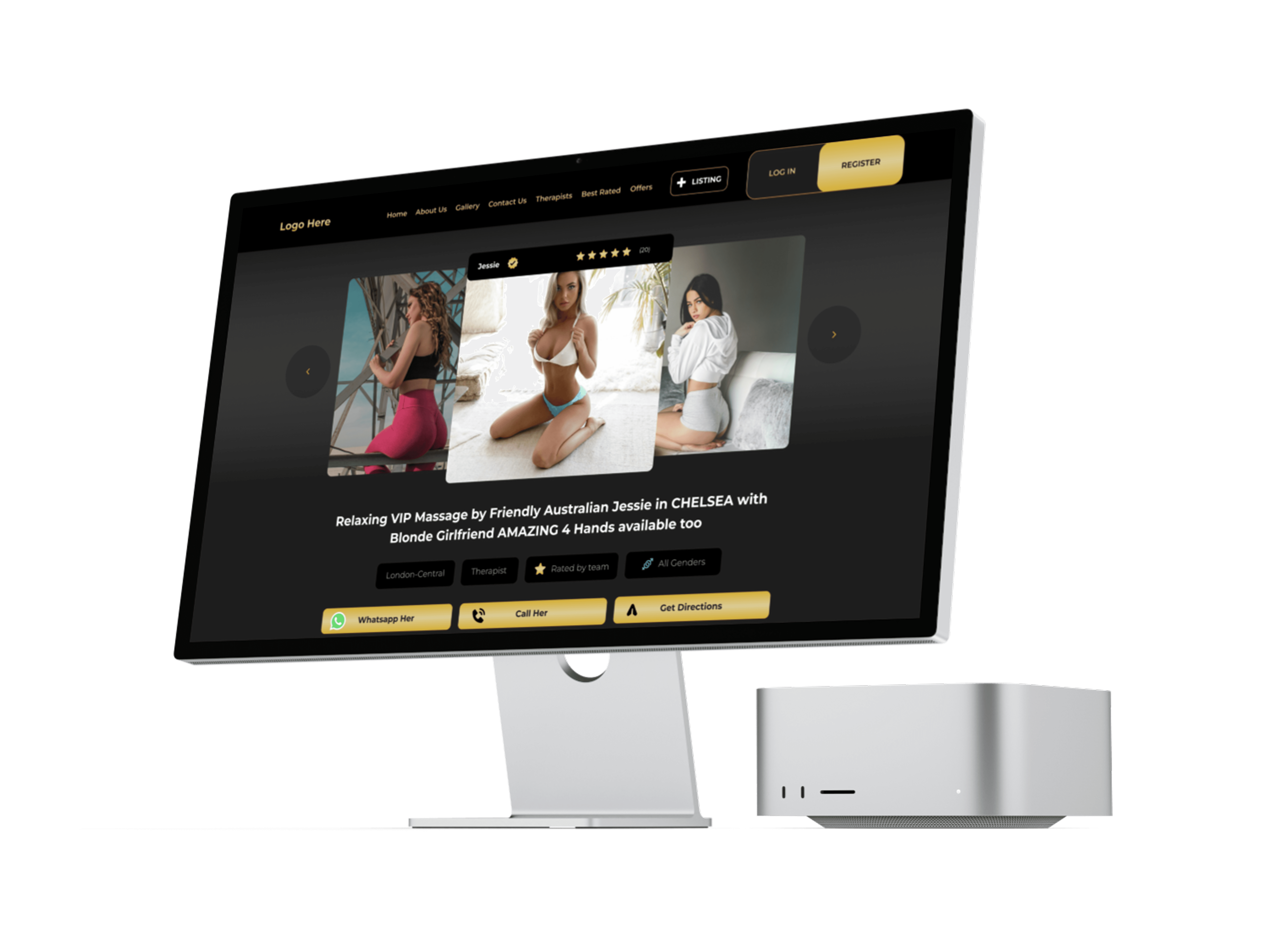 Massage therapists website Design Mockup