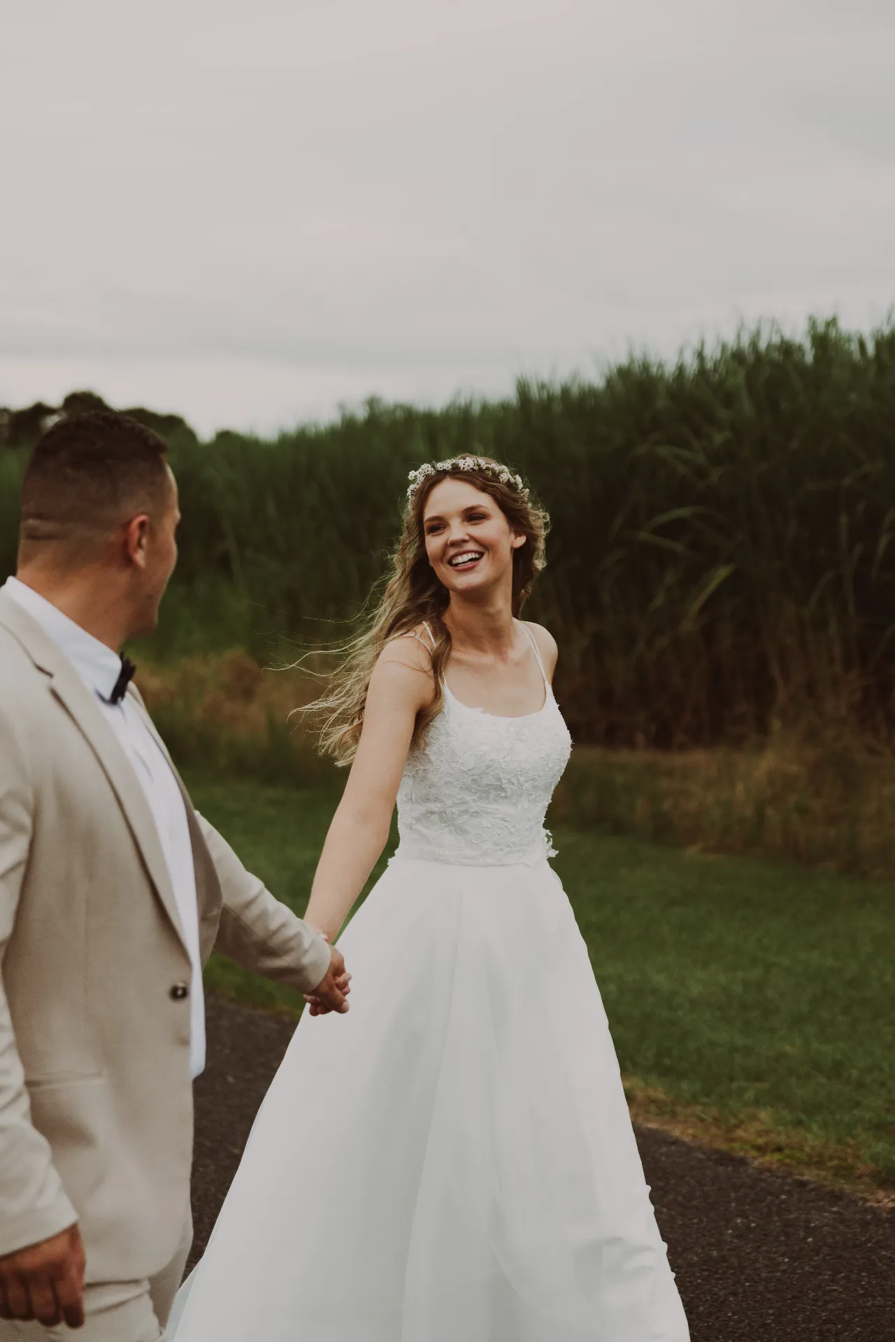 woman in white wedding dress