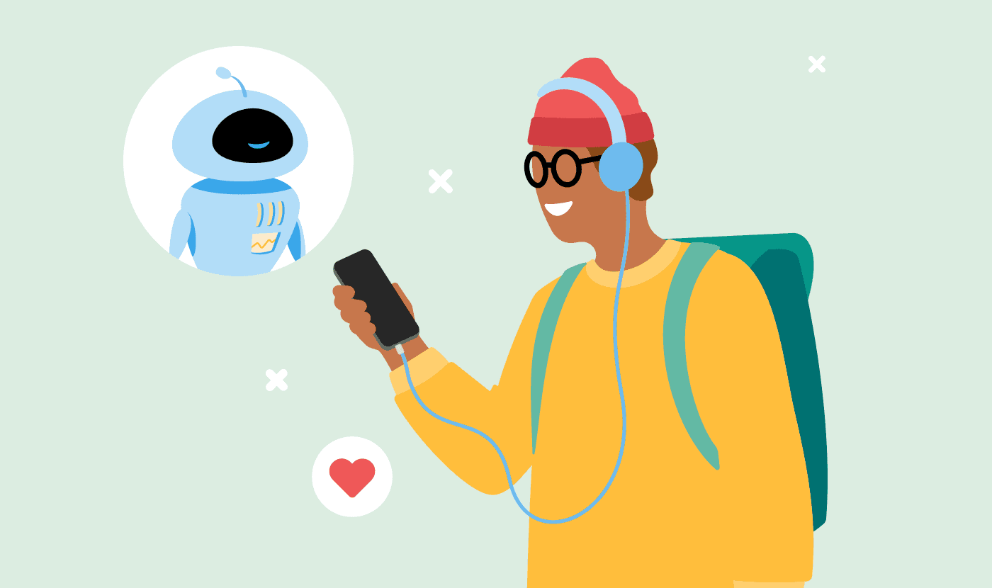 man talking with bot - How Do Chatbots Qualify Leads
