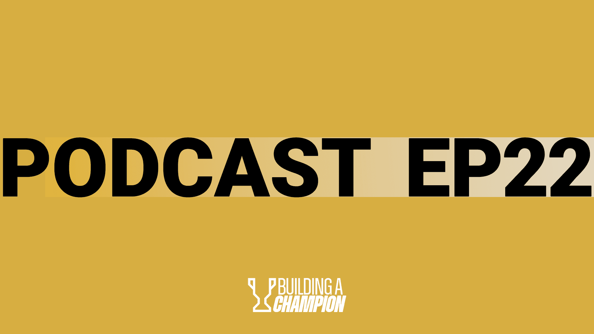 Building a Champion podcast, episode 22