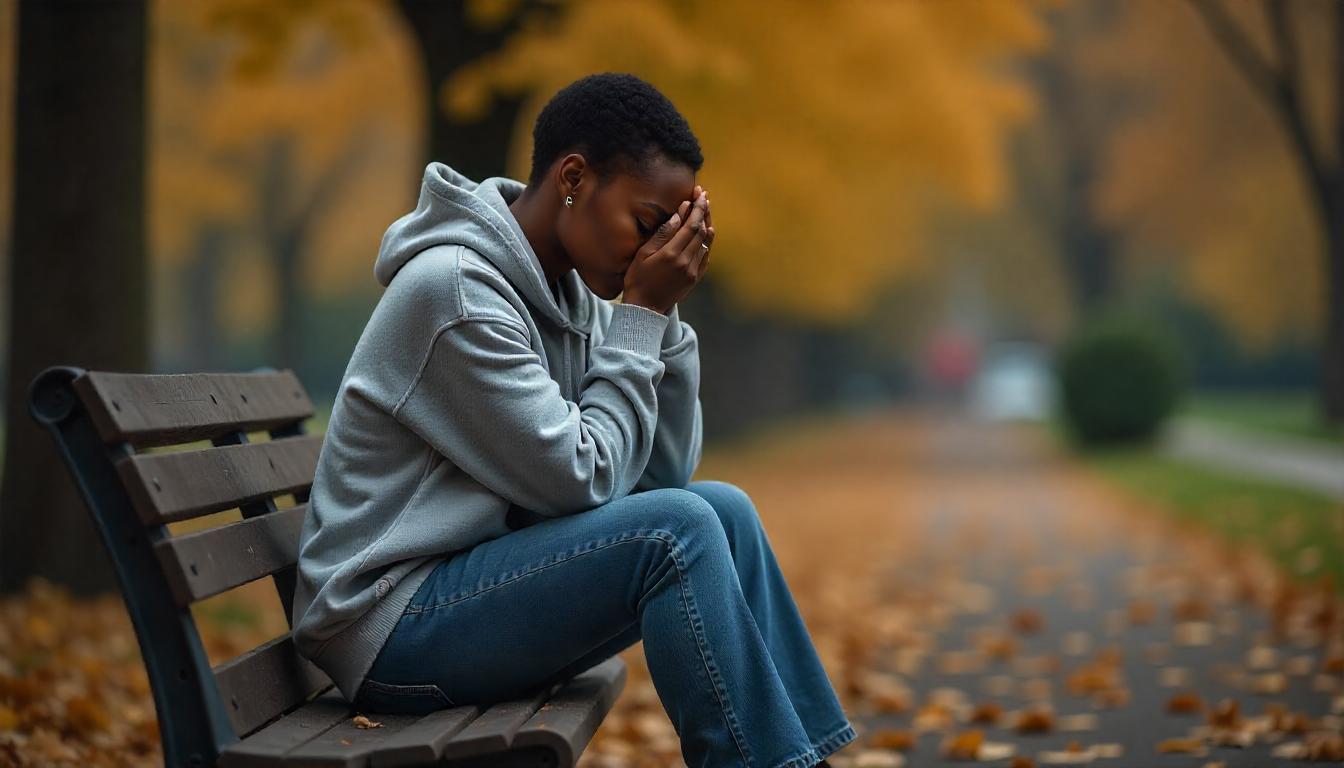 heso blog, a boy sitting on a bench seeking to resolve self doubt issues