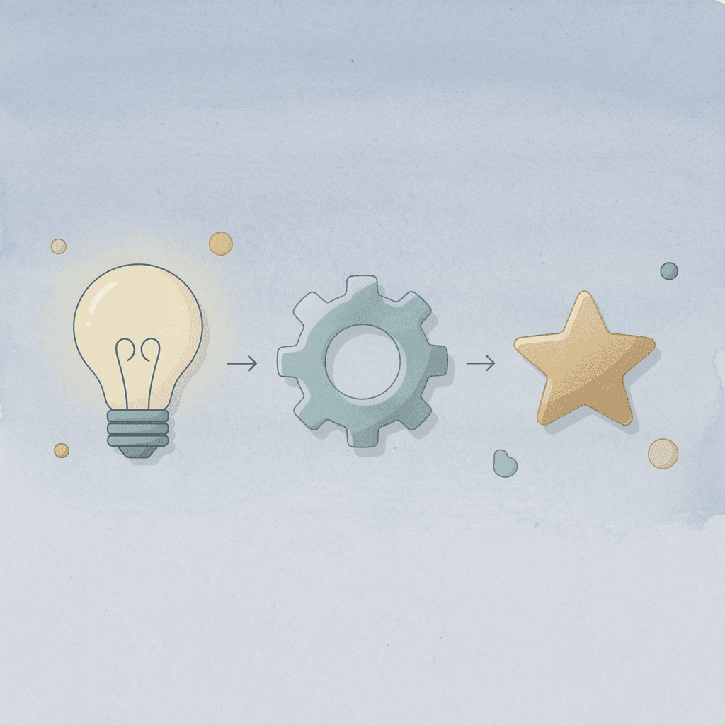 Three icons showing learning consistency breakdown