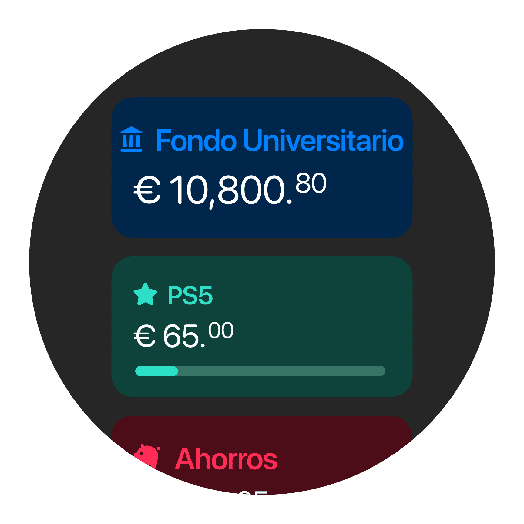 Agrupa las cuentas de tus hijos con etiquetas para diferentes metas de ahorro.