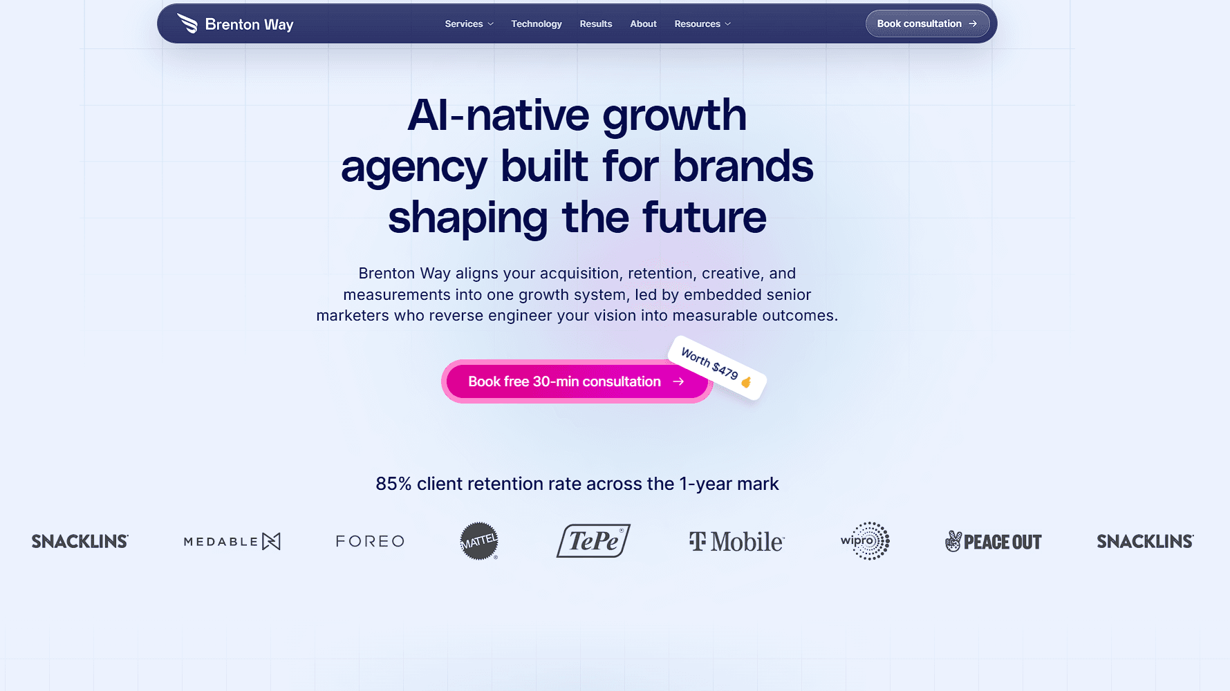 brenton way ai agency for beuaty brands screenshot