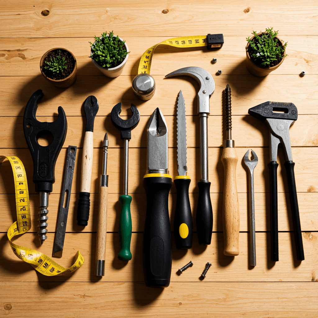 product photography of a set of tools