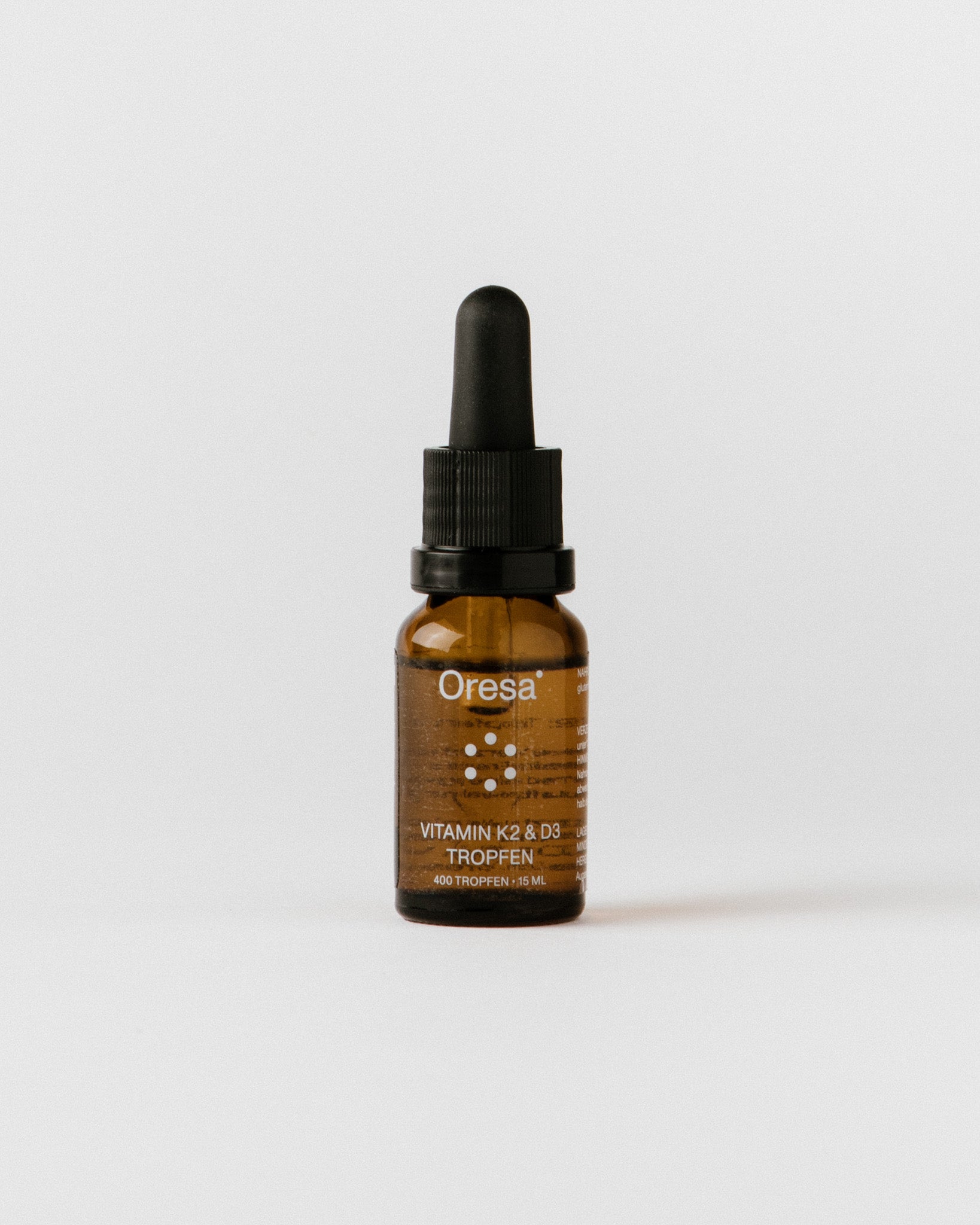 Vitamin K2 & D3 Tropfen von Oresa – Glasflasche mit Pipette