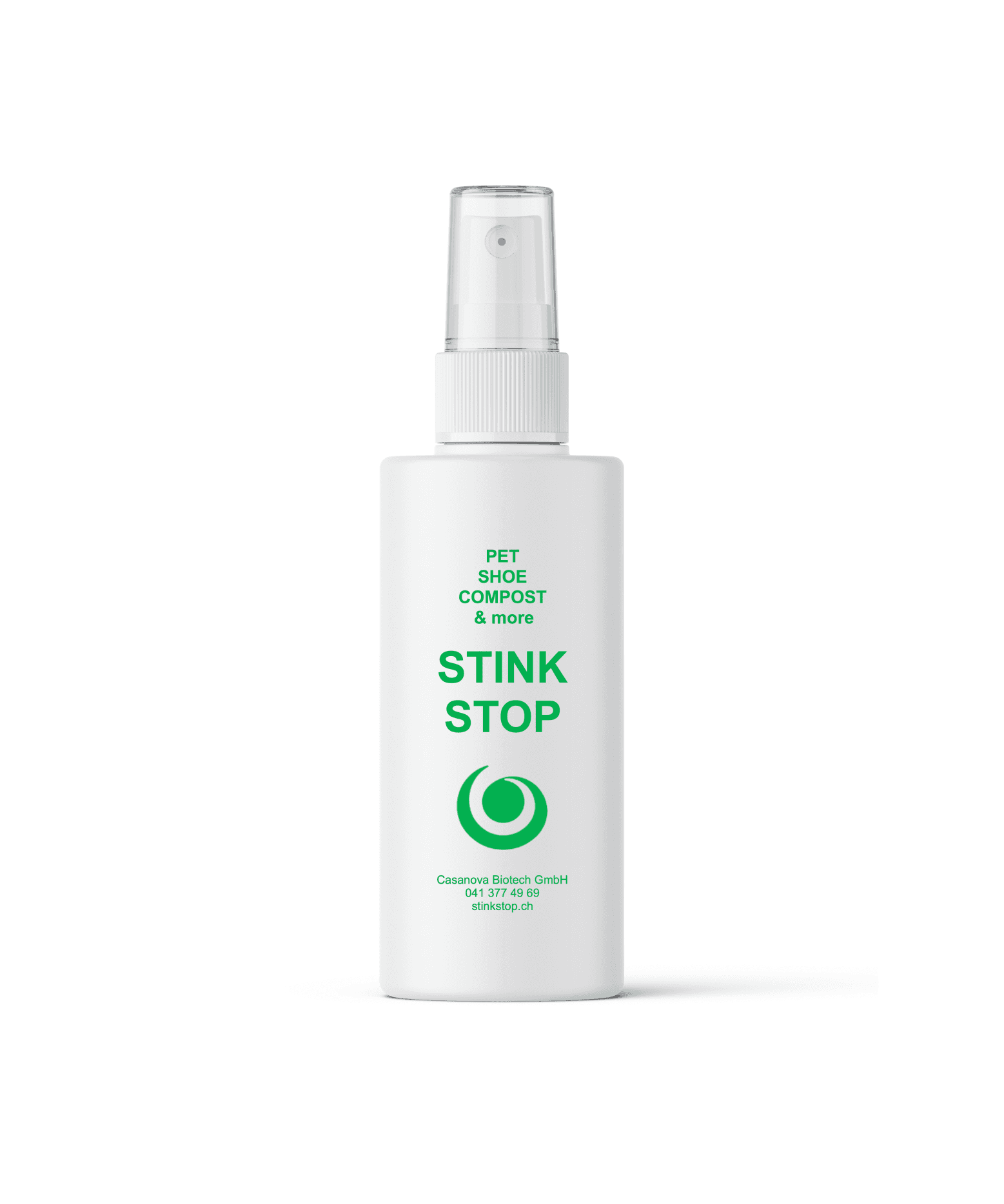 StinkStop 200ml Flasche auf weissem Hintergrund