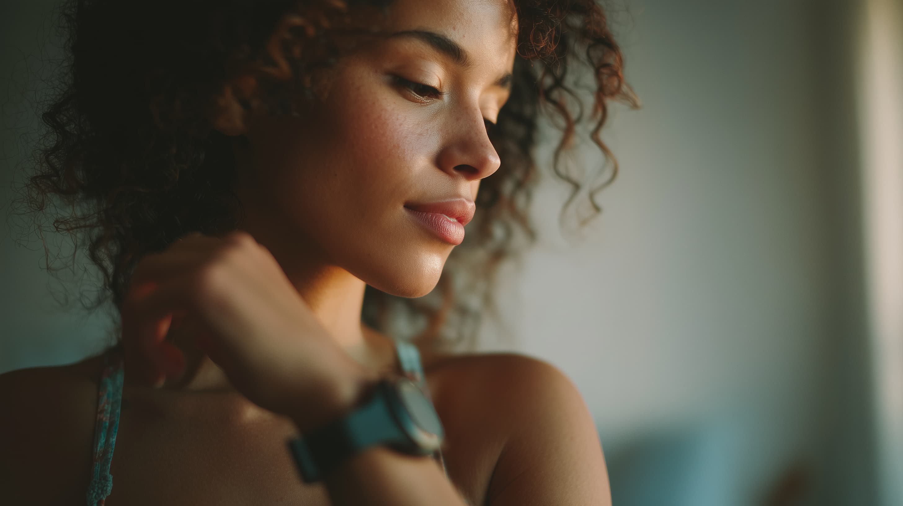Dynamic picture of a cyclist riding downhill