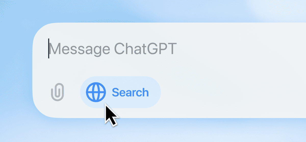 Die integrierte Suchfunktion verbindet ChatGPT mit aktuellen Webinhalten. So erhältst du nicht nur generisches Wissen, sondern recherchierte Antworten mit aktuellem Kontext und Quellen. Ideal für Marktanalysen, Wettbewerbsrecherchen und faktenbasierte Entscheidungen im Business-Alltag.