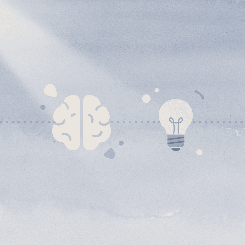 Lightbulb connected to brain representing creativity development