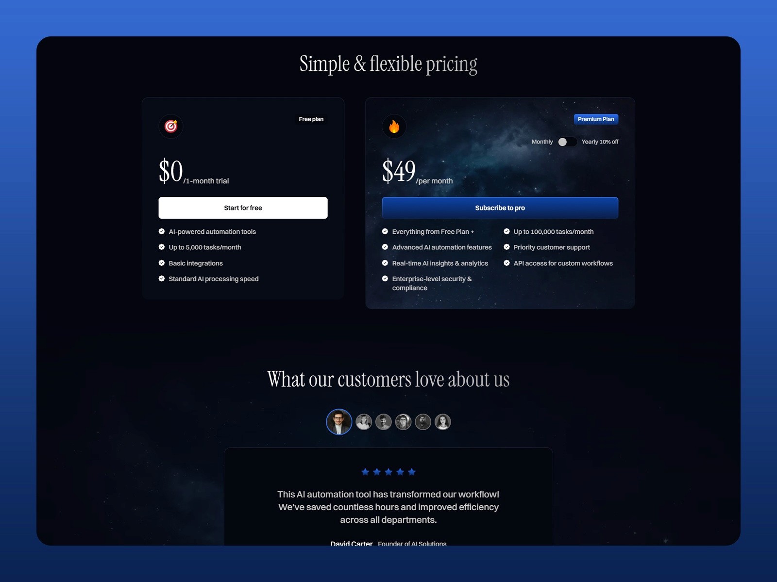 Ailex — 高级暗黑现代 AI 产品官网设计灵感