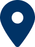 A blue map marker icon with an empty circular center set against a transparent background, commonly used to denote locations or destinations on digital maps.