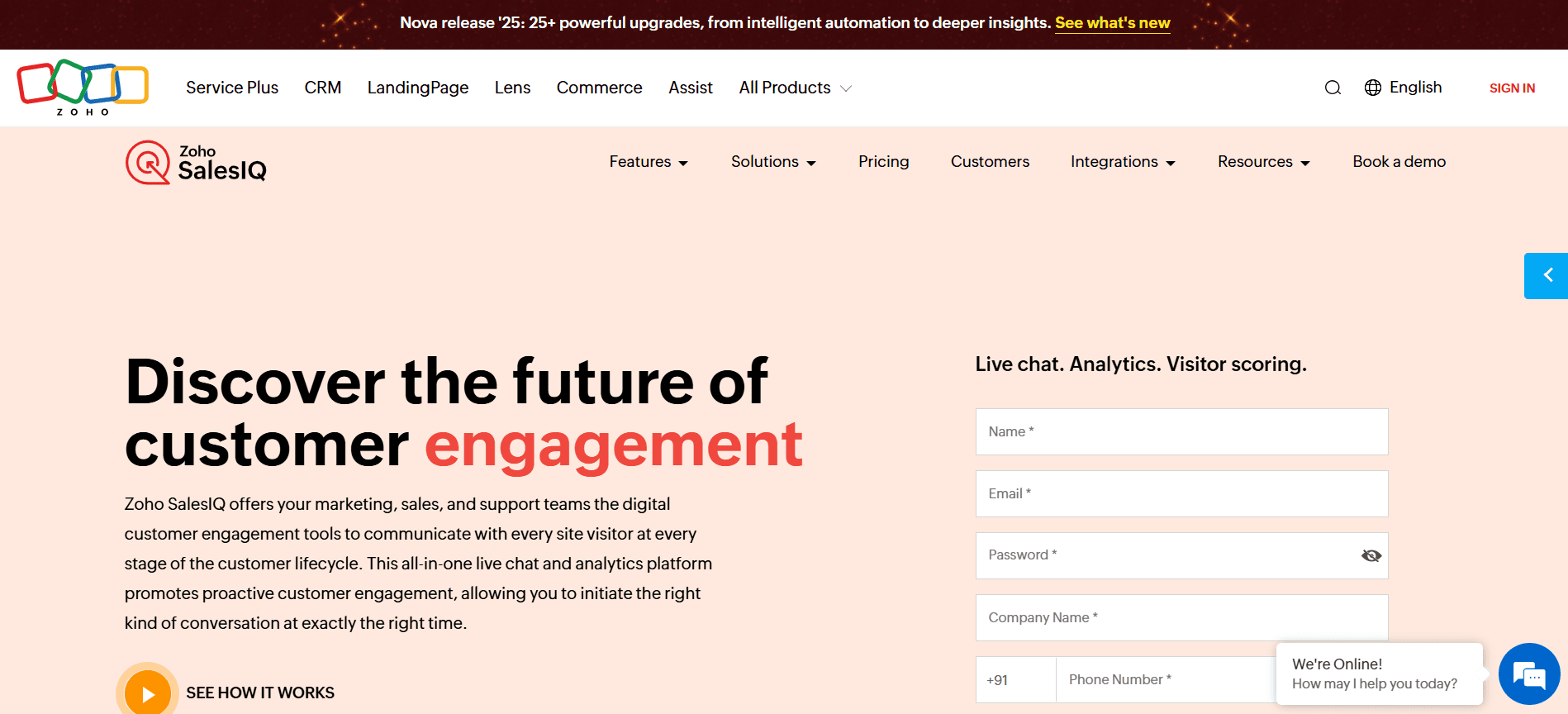 Zoho SalesIQ (Zobot)