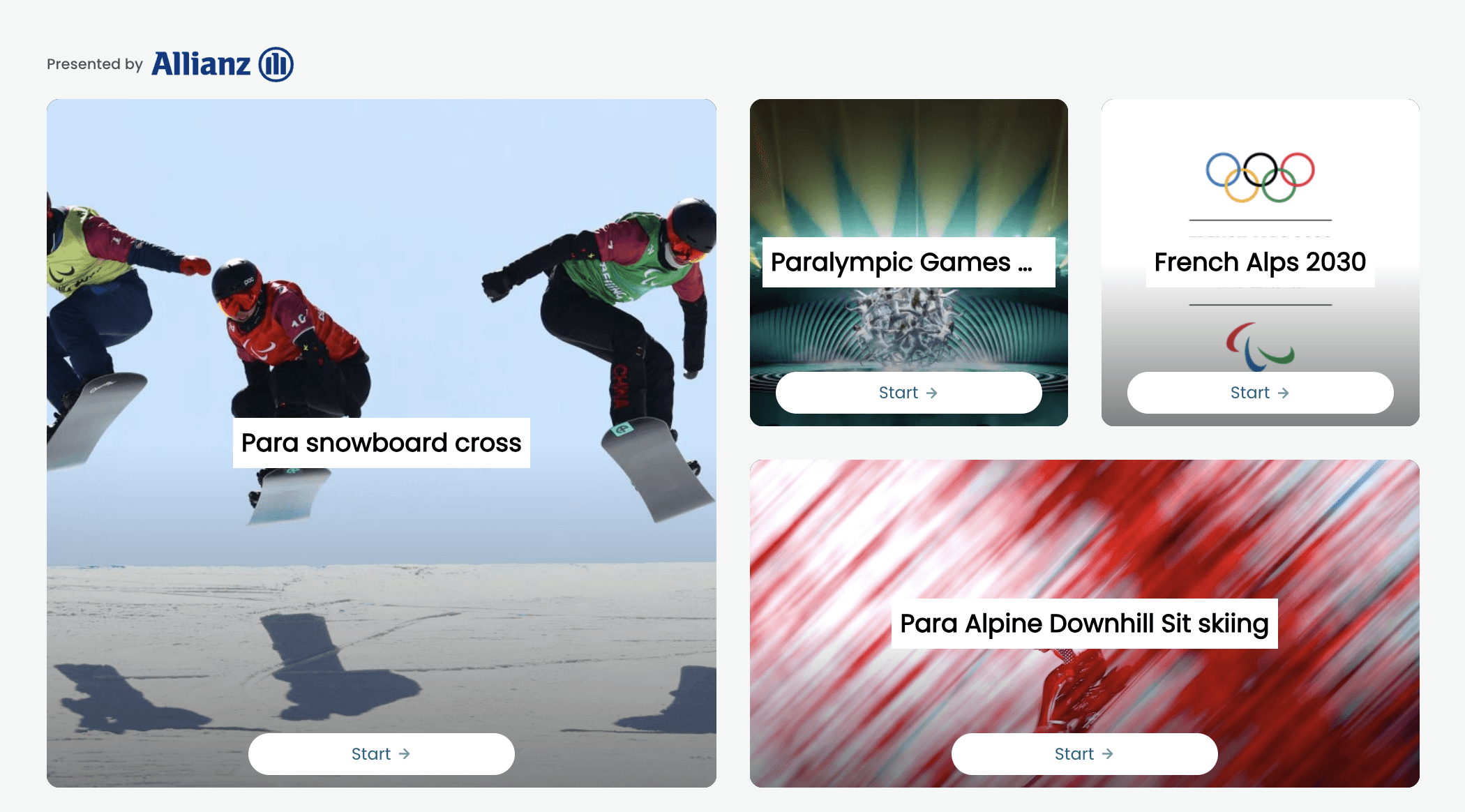 Amondo gamification content alongside social and brand content in a Gallery