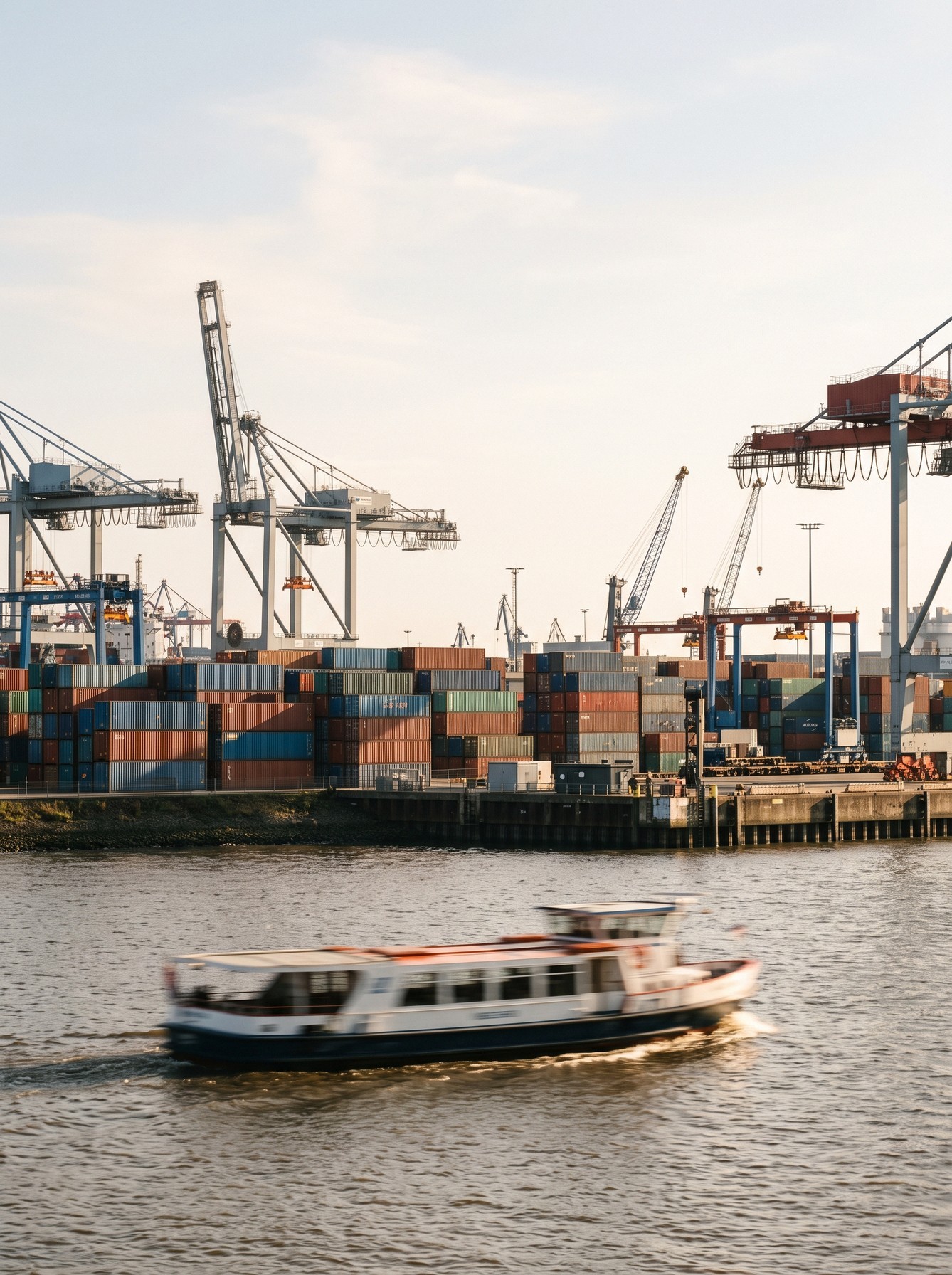 Container cranes at the Port of Hamburg