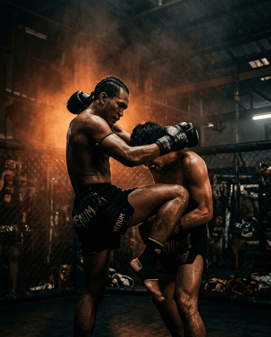 Muay Thai training session at The Forge gym
