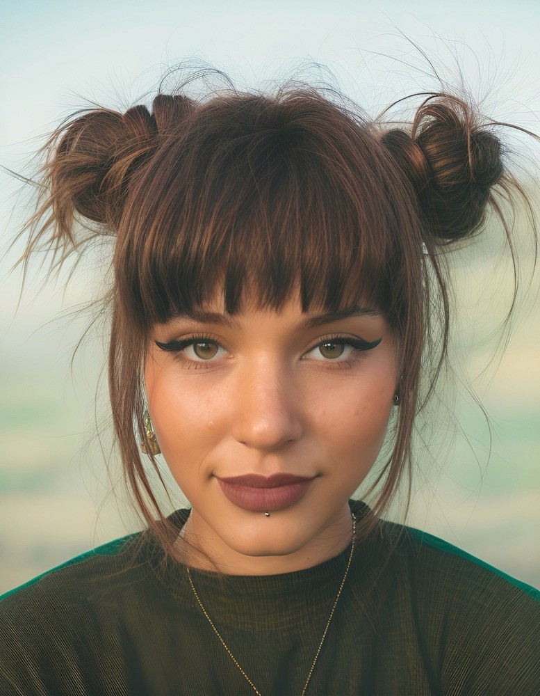 Auburn Hair woman with beautiful smile
