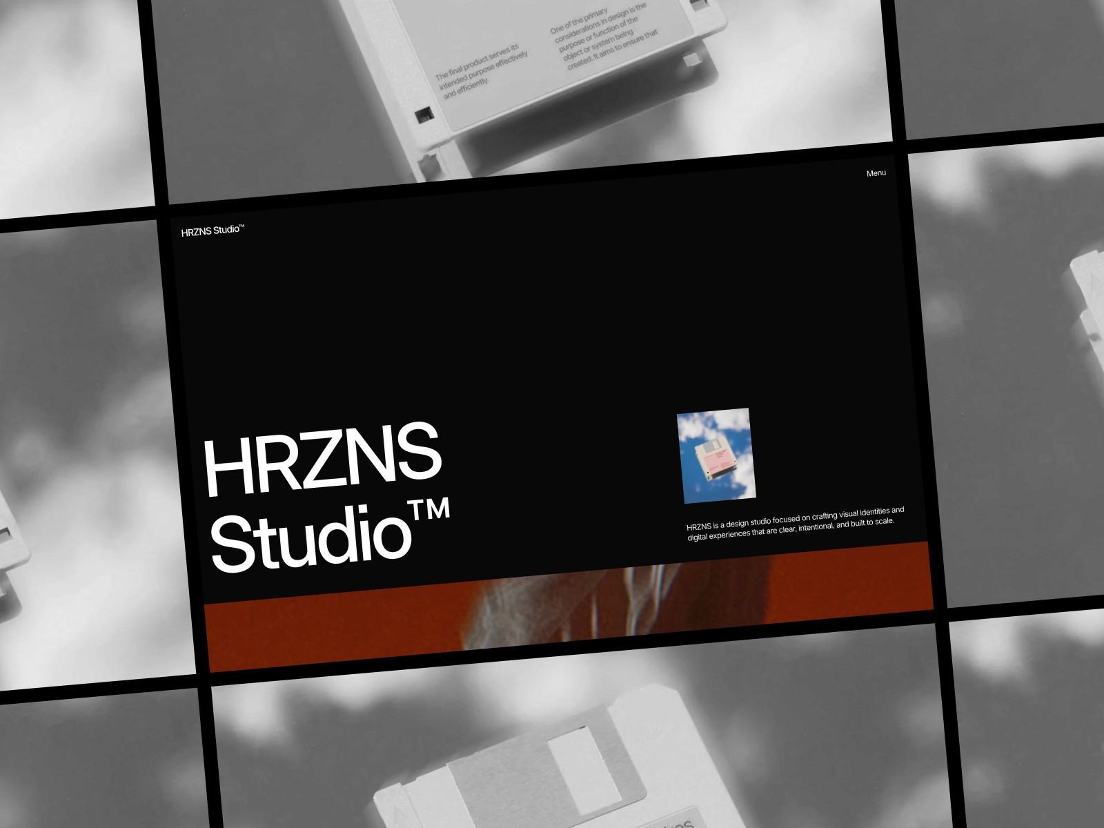 HRZNS — 黑白极简排版感创意机构官网设计灵感