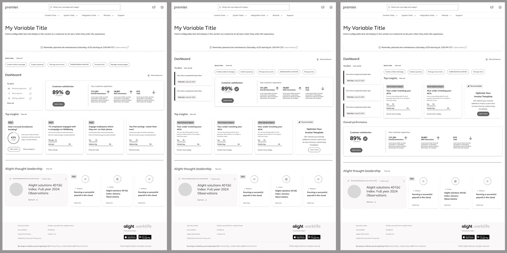 Lo-fi wireframes