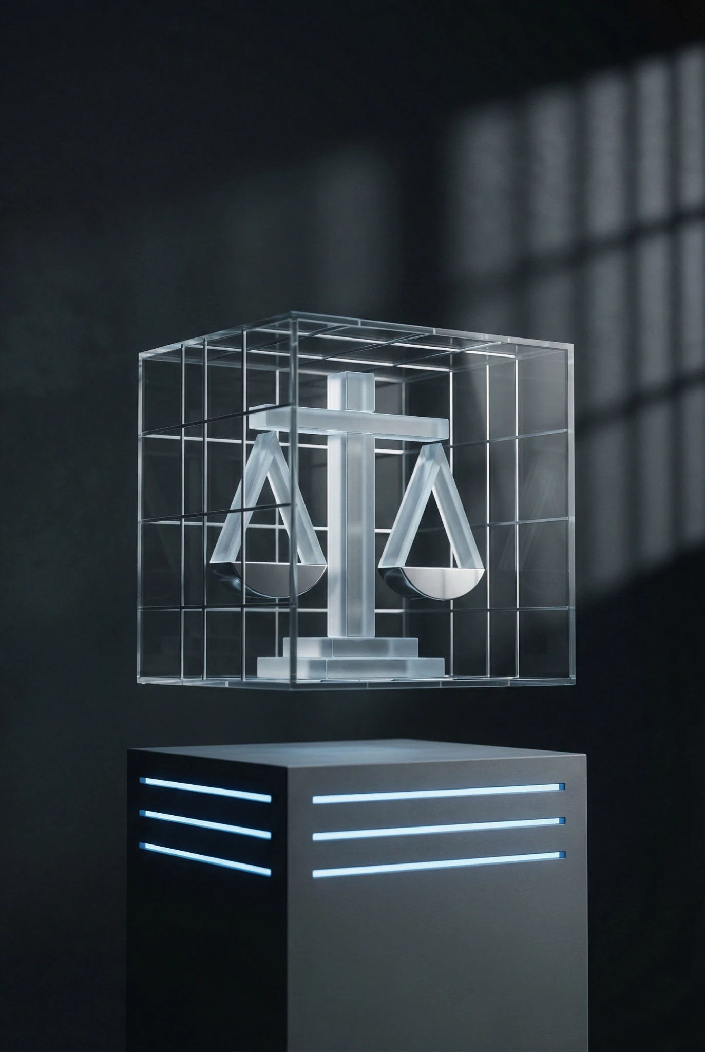 Man in glasses and a dark blazer smiling confidently, standing against a deep red background with soft sunlight streaming through.