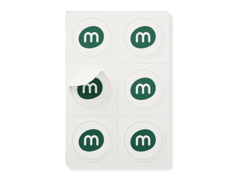 Custom sticker sheet for branded corporate giveaways and packaging