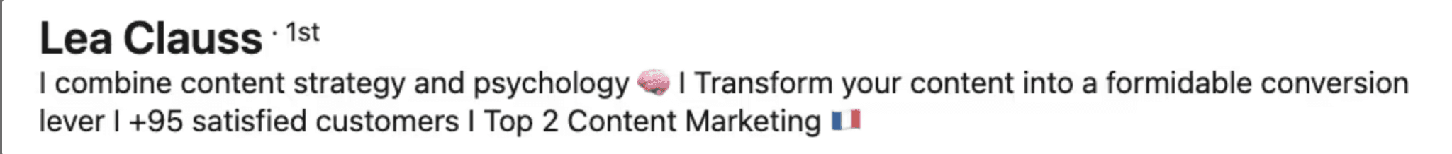 Linkedin headline generator - example of a content strategy