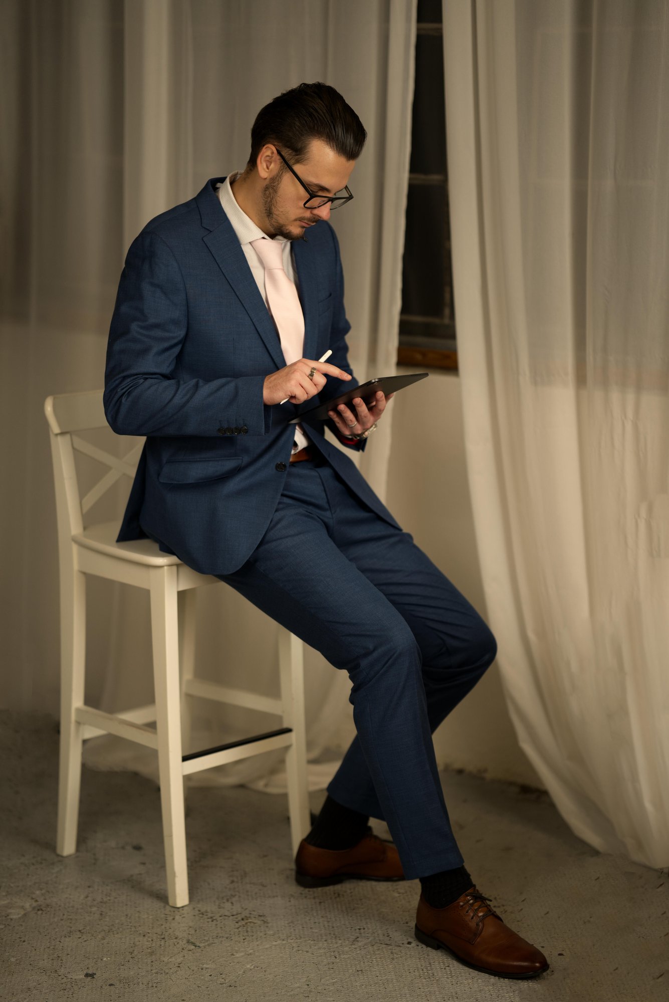 Portrétní business focení v ateliéru